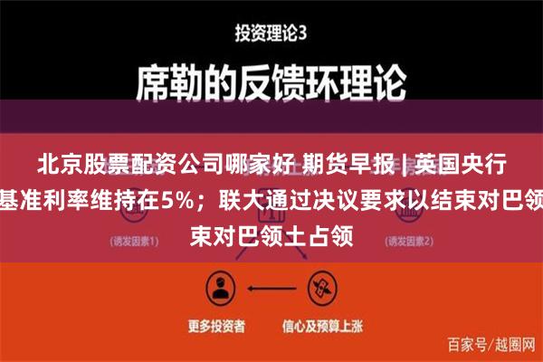 北京股票配资公司哪家好 期货早报 | 英国央行宣布将基准利率维持在5%；联大通过决议要求以结束对巴领土占领