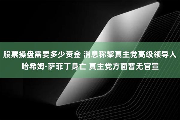 股票操盘需要多少资金 消息称黎真主党高级领导人哈希姆·萨菲丁身亡 真主党方面暂无官宣